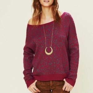 Free People Cool Cat Sweater Alpaca Wool Blend, Large (B9)